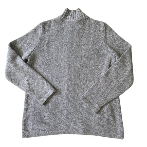 L.L Bean Full Zip Knit Sweater Mock Neck Sweater - Picture 3 of 7